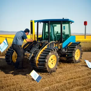 What safety precautions are needed when operating a 12‑row rotary corn header?