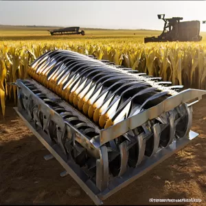What are the benefits of rotary corn headers over snap-roll headers?