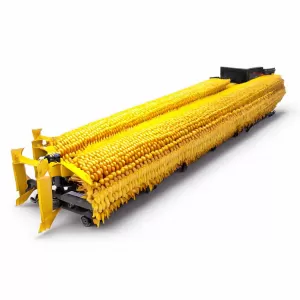 What is a rotary corn header and how does it work?