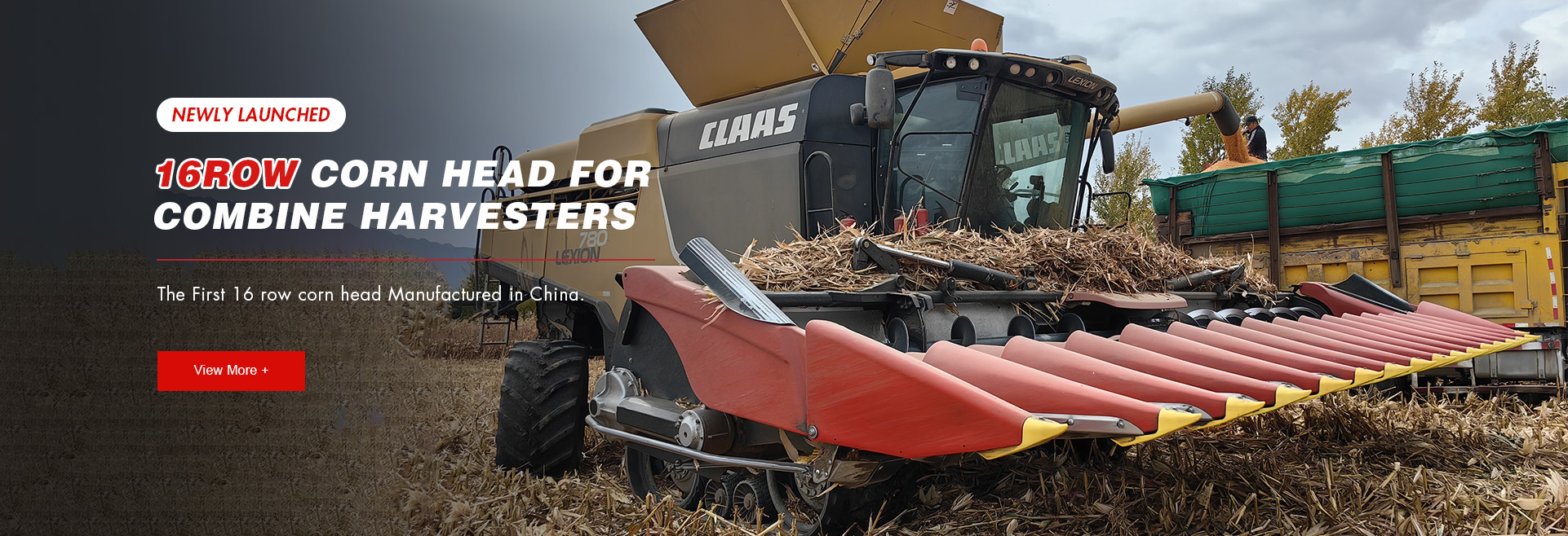 16 row corn corn head for combine harvester